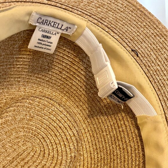 NWT Carkella by Wallaroo Fairway Beige Fedora Sunhat Mens Womens Unisex M/L - Picture 4 of 9